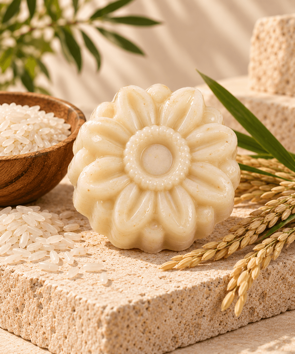 Jabón artesanal de arroz