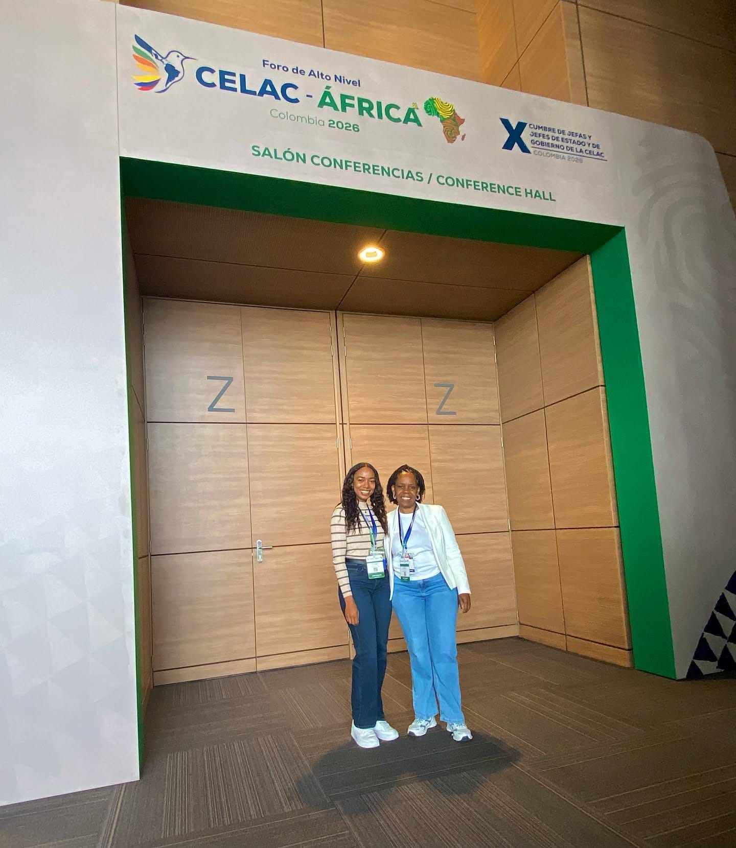 María Alejandra y Liliana en el Foro CELAC-África, Colombia 2026.